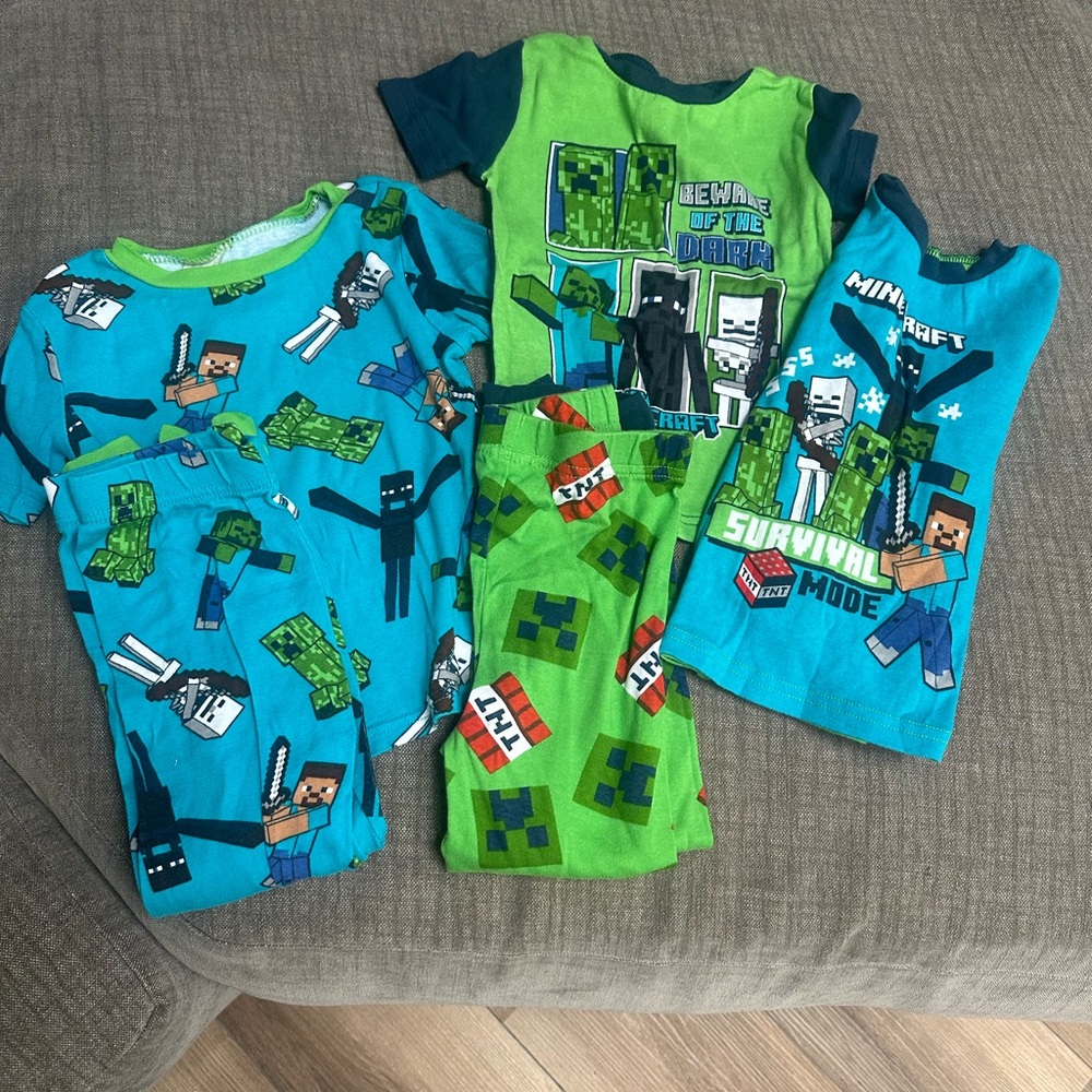 Minecraft Themed Kids Pajama Set